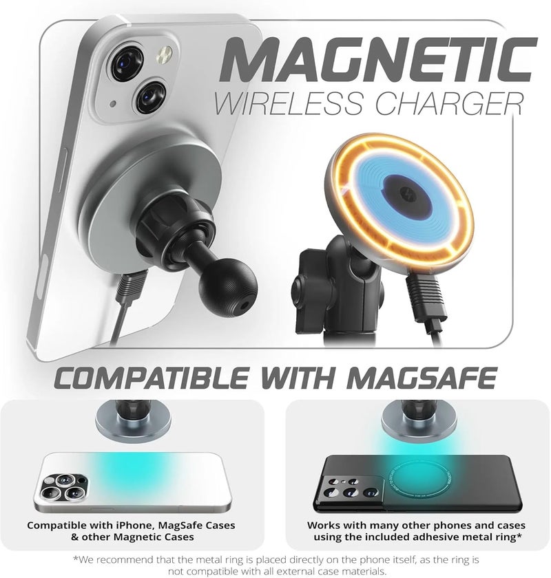 tackform 20 Series High Strength Magnetic Wireless Charging Phone Holder with 20mm Ball - Compatible with MagSafe and Bulletpoint | NOT for Use with 1" / 25.4mm / B Sized Systems - Image 5